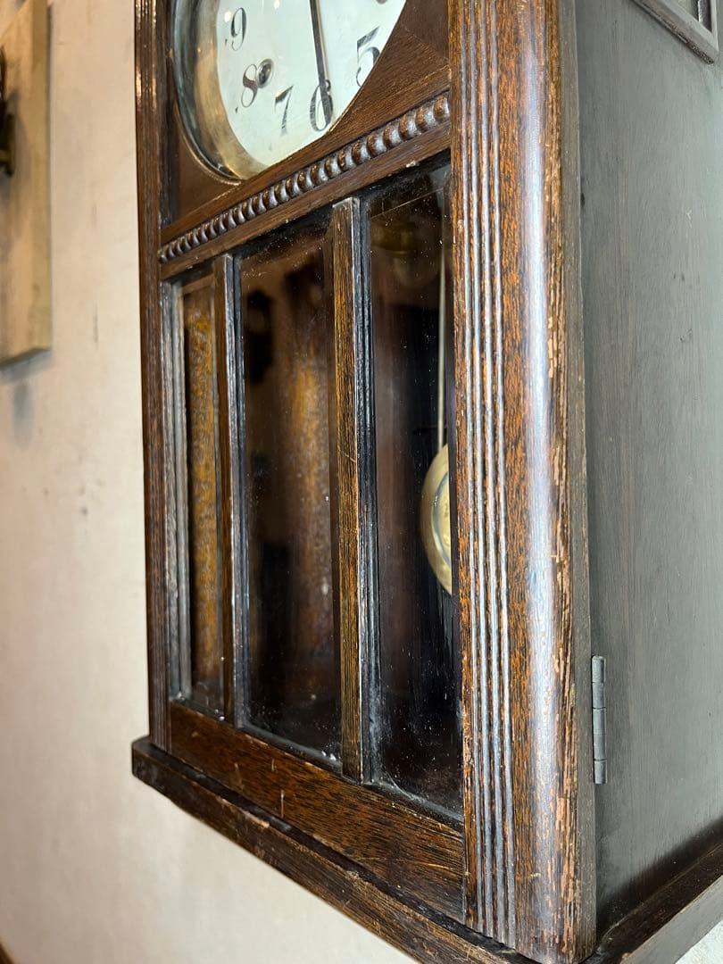 愛知時計　ドイツ仕様　柱時計　古時計　振り子　ゼンマイ　ボンボン　レトロ　精工舎