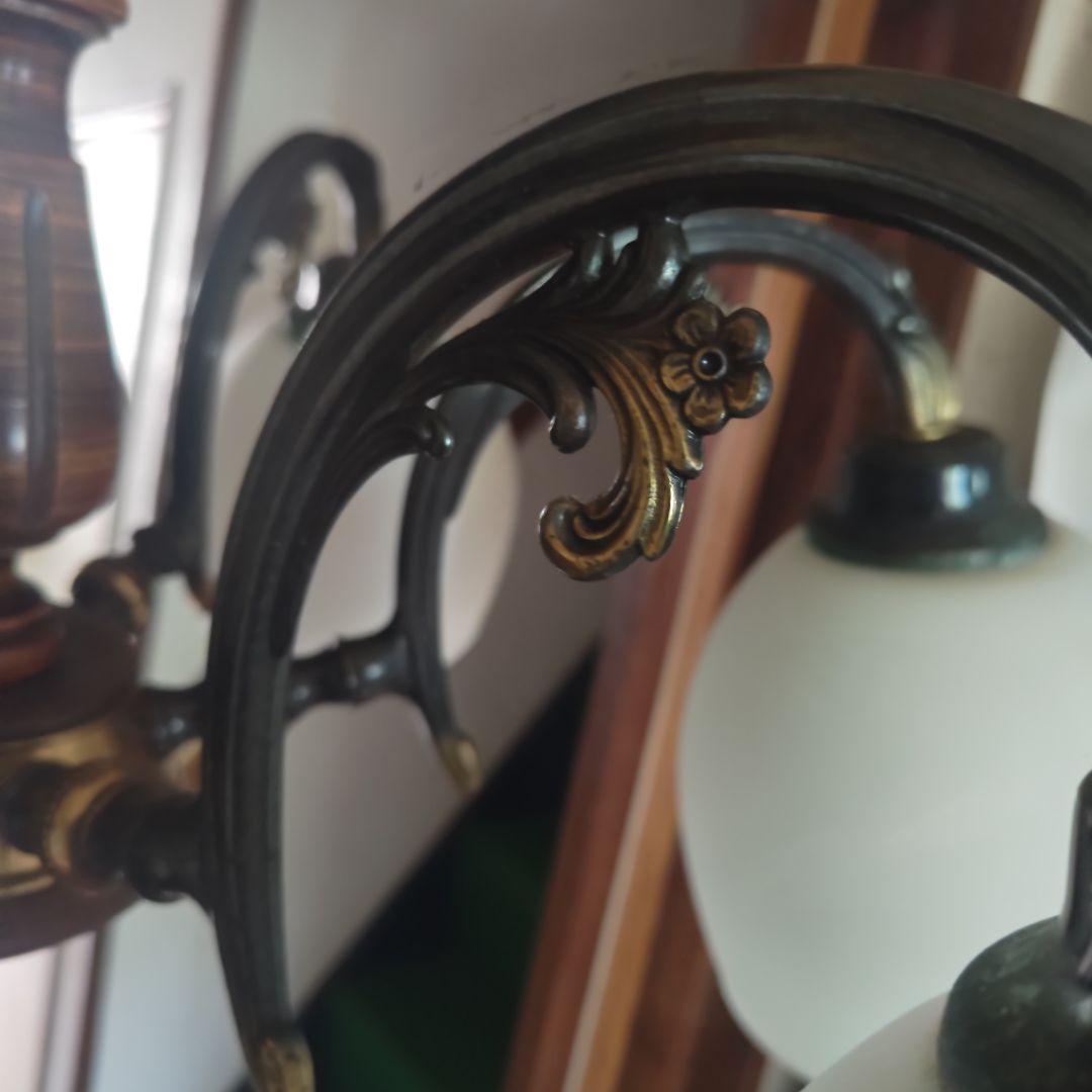 昭和レトロ　明和産業　6灯シャンデリア　当時物