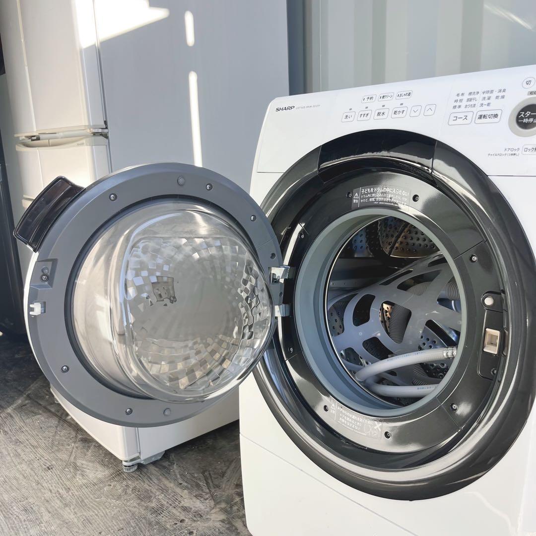 367取付無料！SHARP熱乾燥搭載！コンパクトサイズ高性能ドラム式洗濯機！