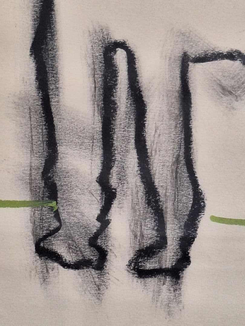 犀吉　　黒田征太郎　クレヨン画　猫　2つセット