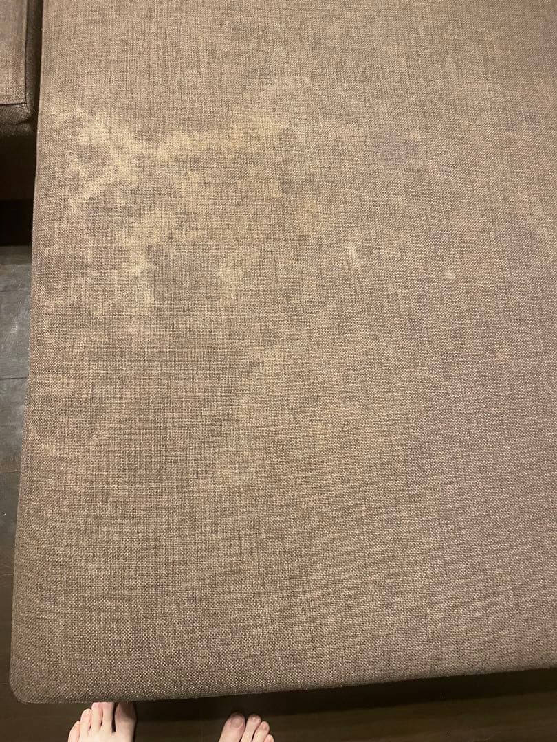 シモンズ　レテュ　カウチソファ　ブラウン L字型ファブリックソファ