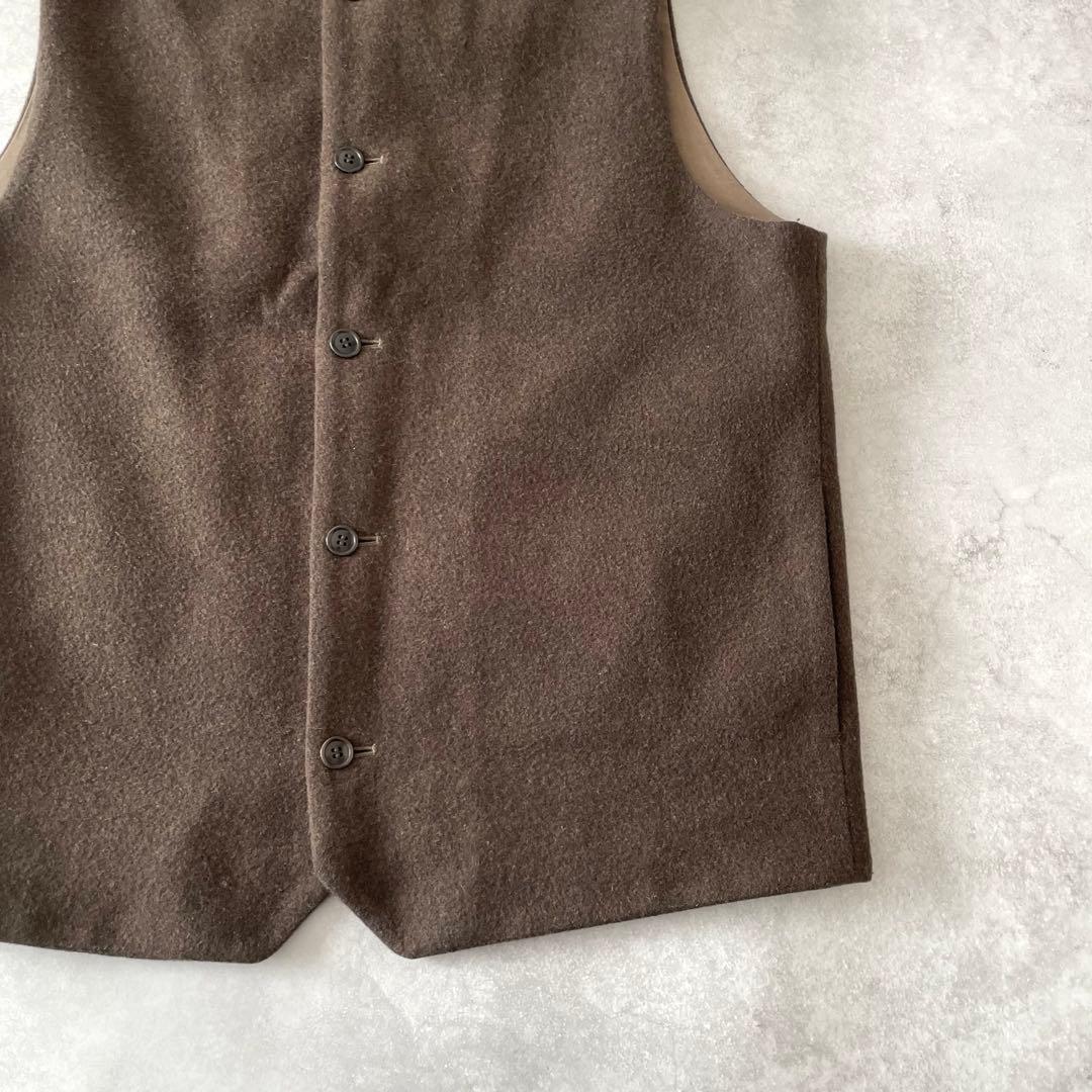 nest Robe CONFECT ウールモッサーベスト ブラウン 5