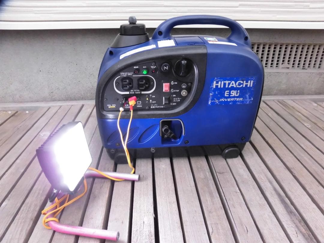 地震・吹雪による停電に インバーター発電機 HITACHI E9U・・送料無料