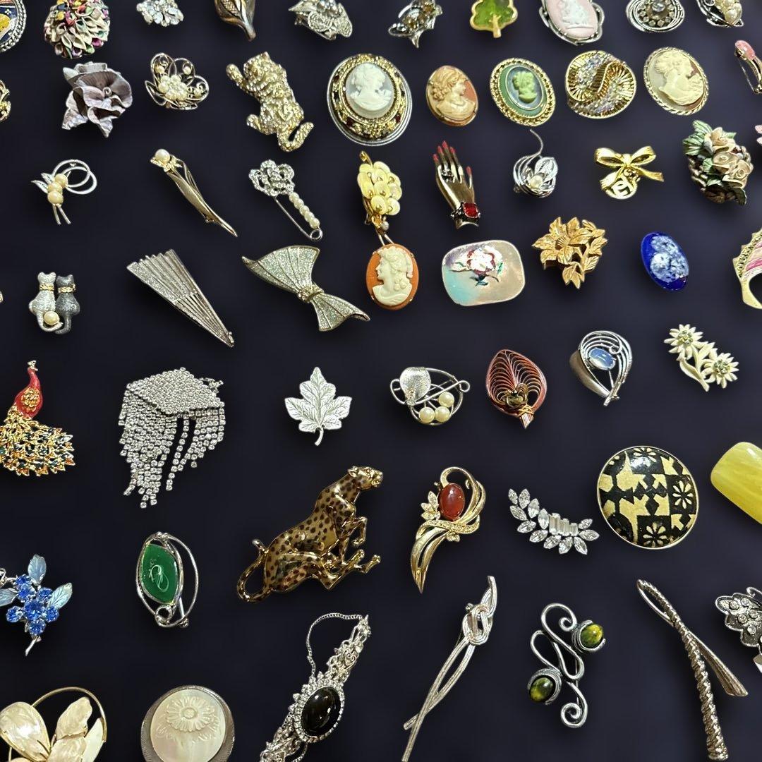 【vintage】ブローチ　まとめ売り　大量　110点以上