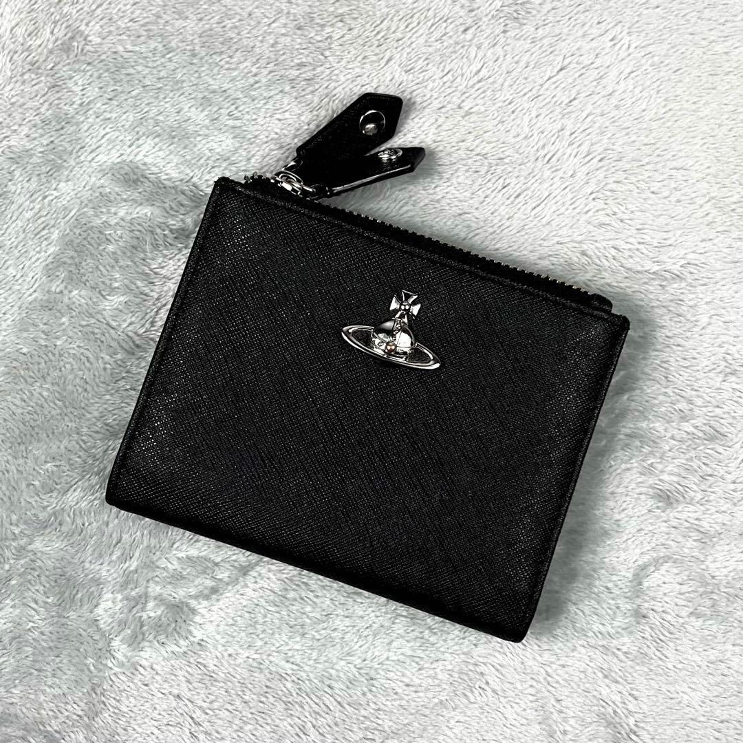 Vivienne Westwood ダブルジップ 2つ折り財布 オーブ ブラック
