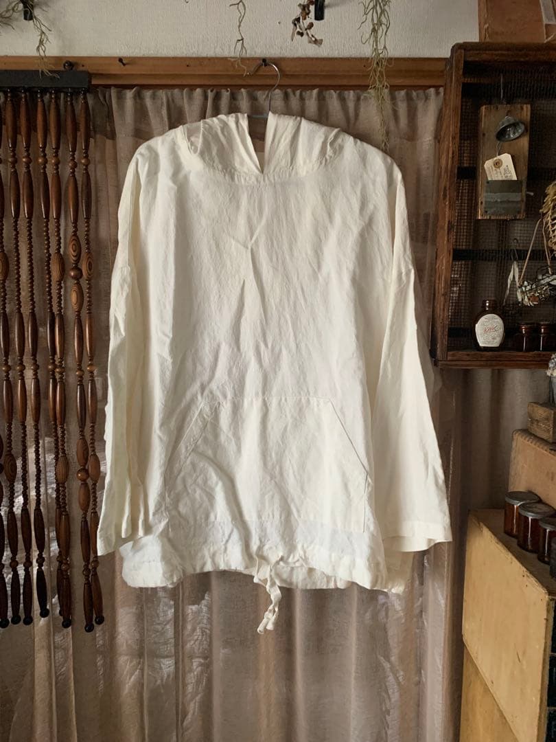 1.作家さんハンドメイド リネン カンガルーポケットパーカーとリネンパンツ2点