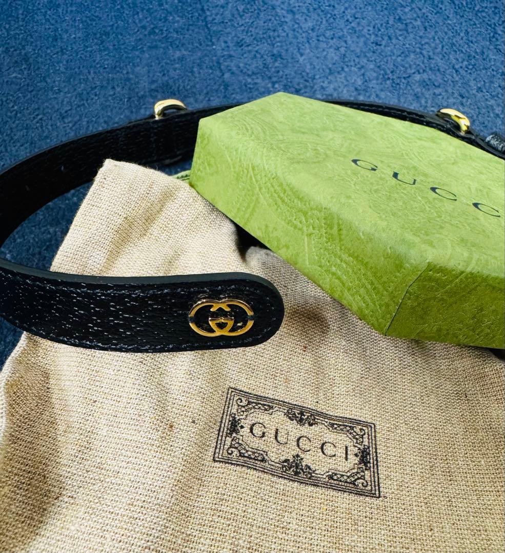 【新品未使用】 グッチ GUCCI 犬用首輪 ブラック S