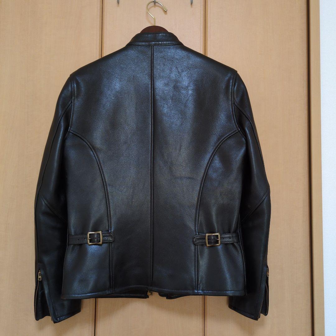 【美品】茶芯ワイツーレザー36 シングルライダース