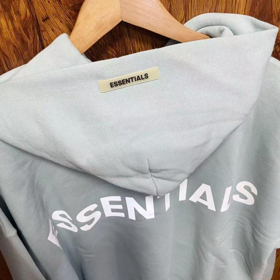 FOG FEAR OF GOD ESSENTIALS ロゴ パーカー グリーンS