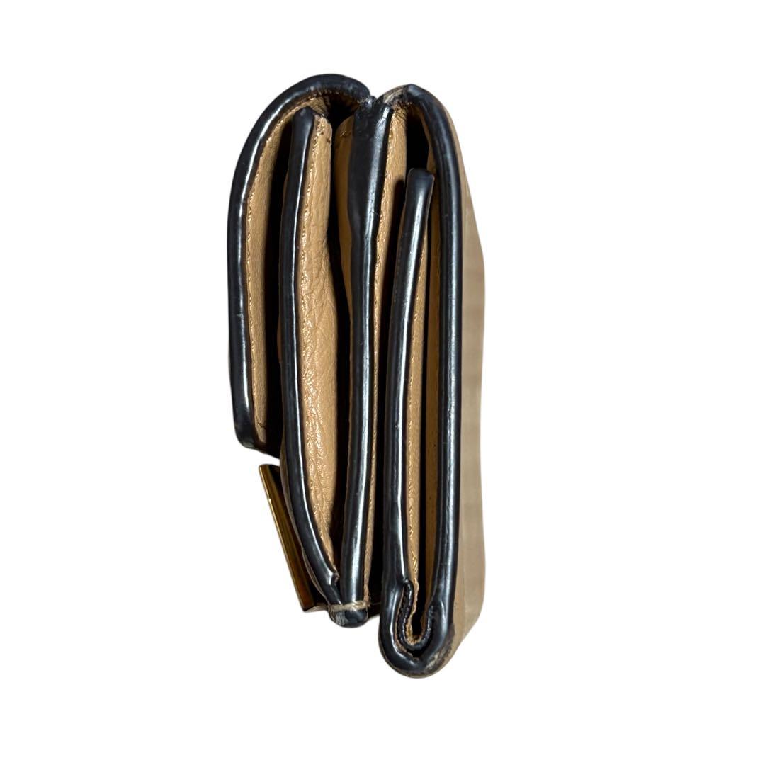 FENDI 三つ折り財布 ベージュ FFモチーフ　バケット　マイクロ