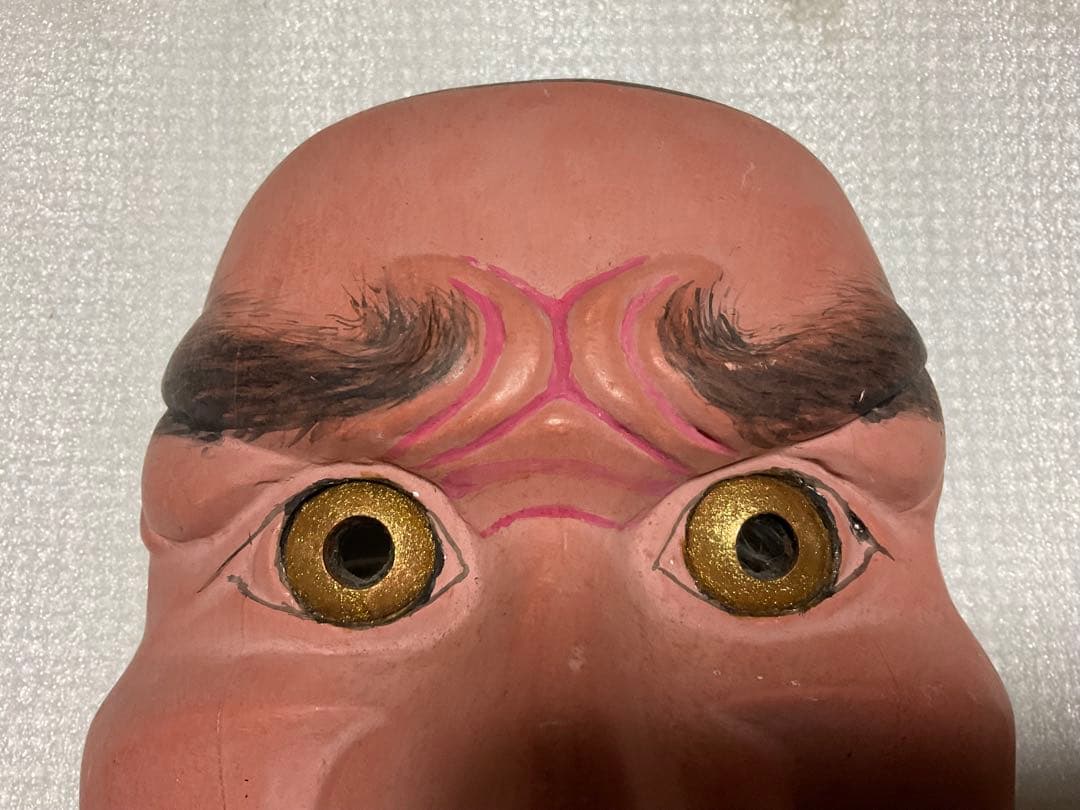 備前神楽祭面／木製。【昭和の作品　美品】。