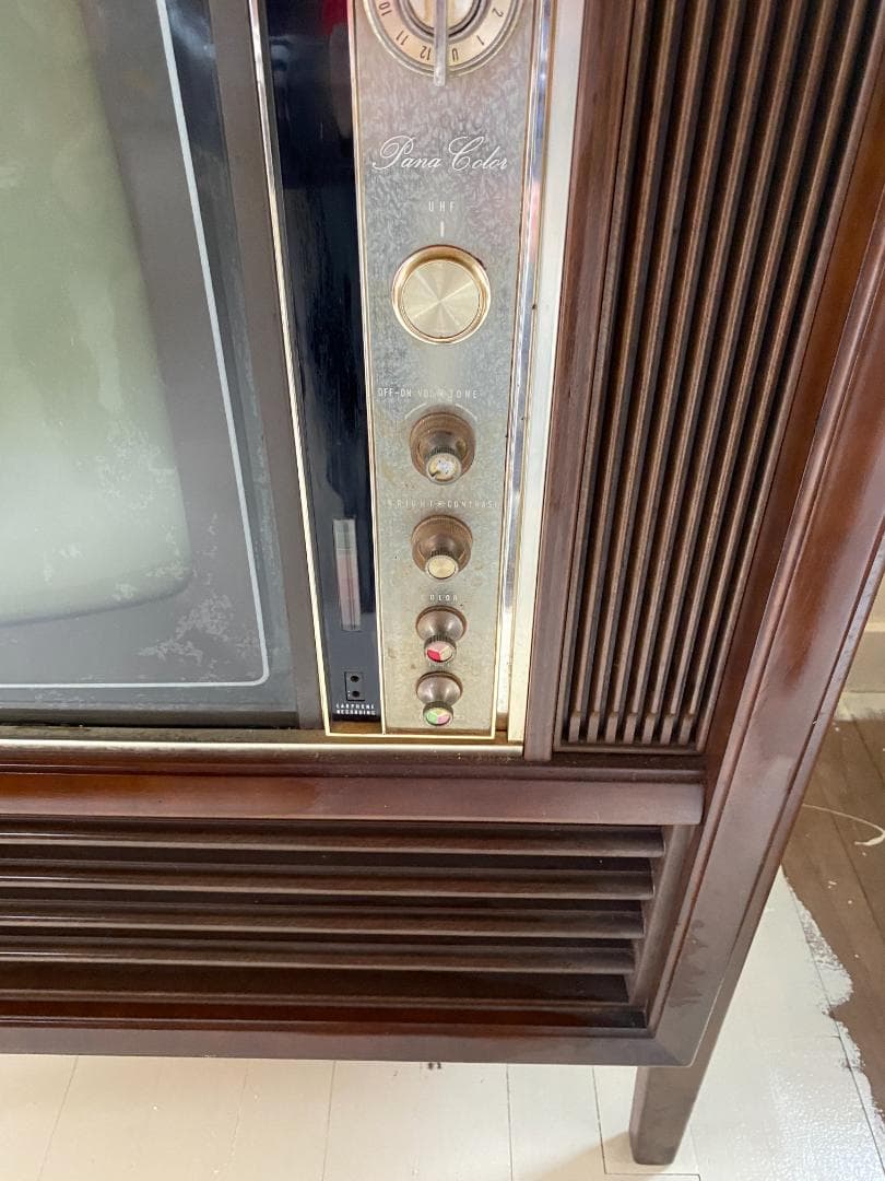 【ジャンク品】昭和レトロ パナソニック 家具調テレビ TH-7700 o039