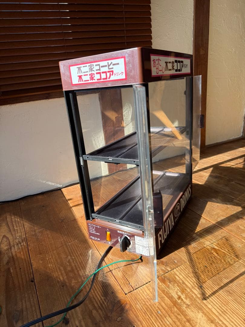 レトロ　不二家　缶ウォーマー　日本ヒーター製　CW-A型　動作確認済　事務所に！