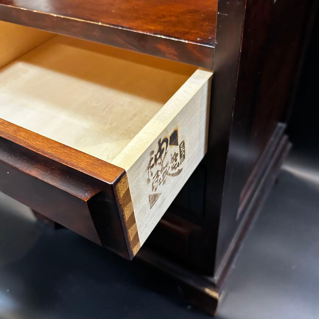 n*3様 神居民芸家具 電話台 棚 引き出し