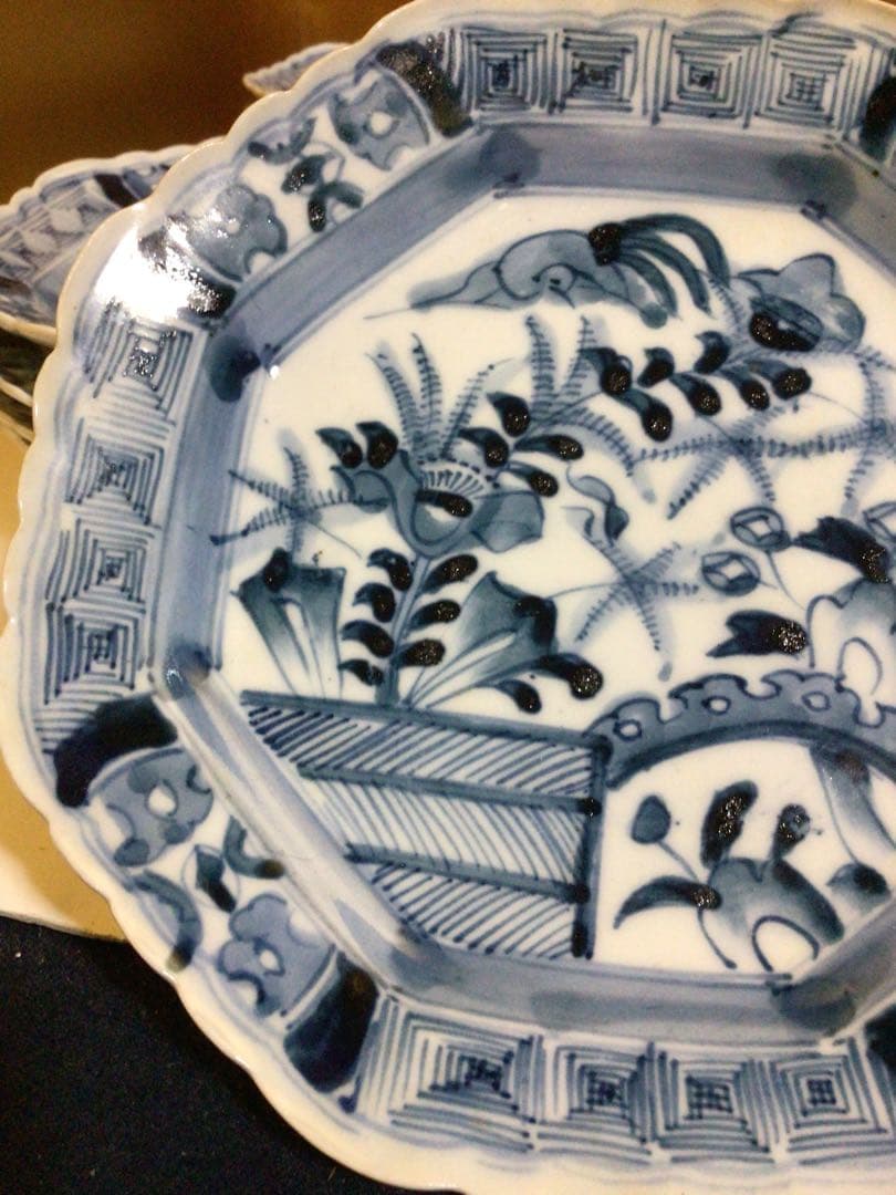 染付 盛出皿20客セット 木箱付き