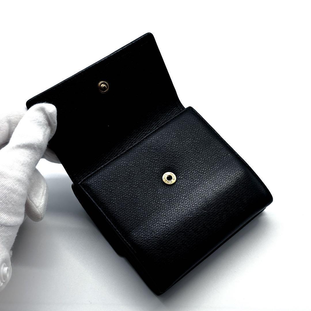 【極美品✨】シャネル 財布 ココボタン Wホック 三つ折