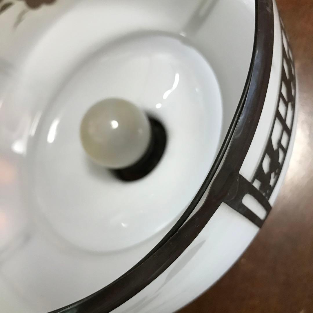 昭和レトロ　ガラス　電気の傘　アンティーク　電笠