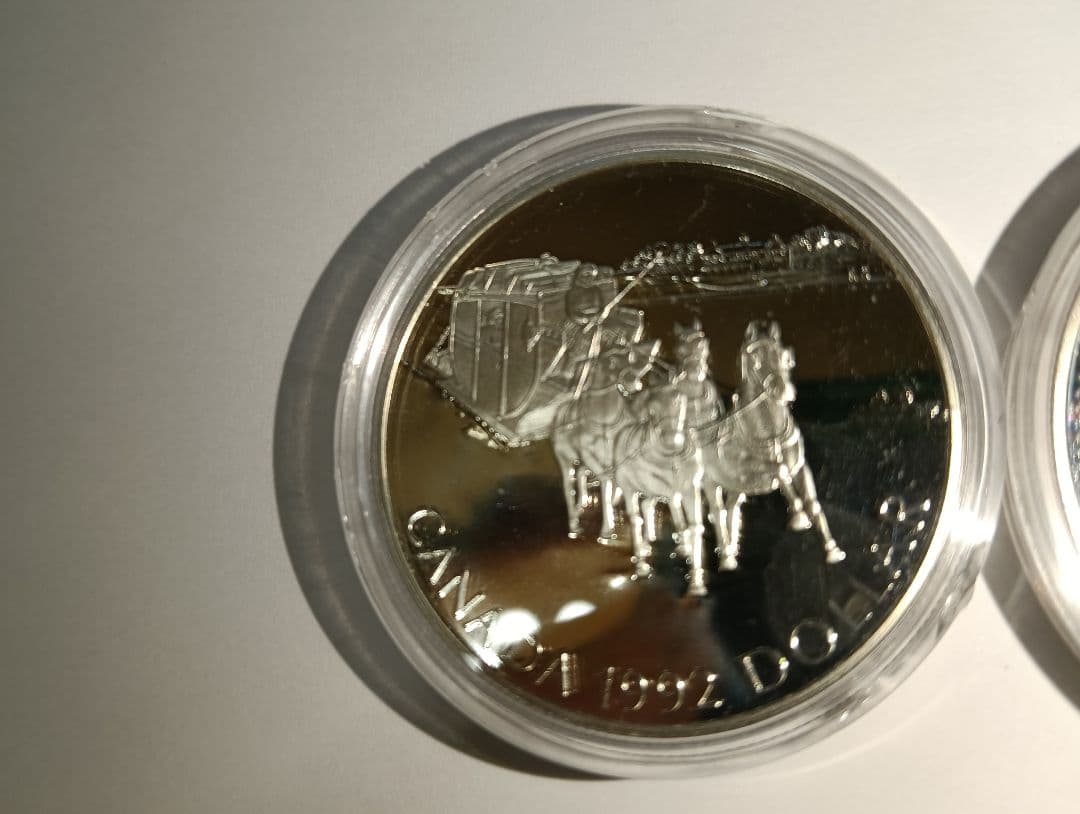 R*a様 カナダ王立造幣局プルーフ銀貨「駅馬車」＆「バイソン」