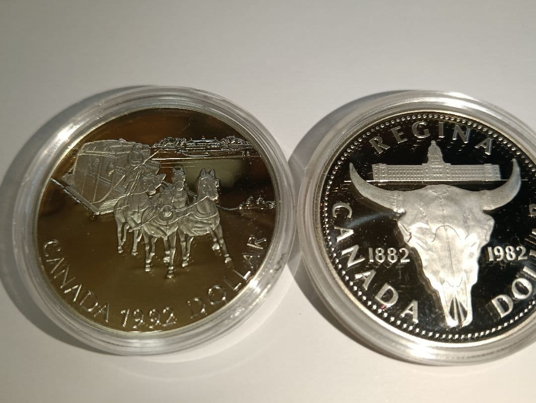 R*a様 カナダ王立造幣局プルーフ銀貨「駅馬車」＆「バイソン」