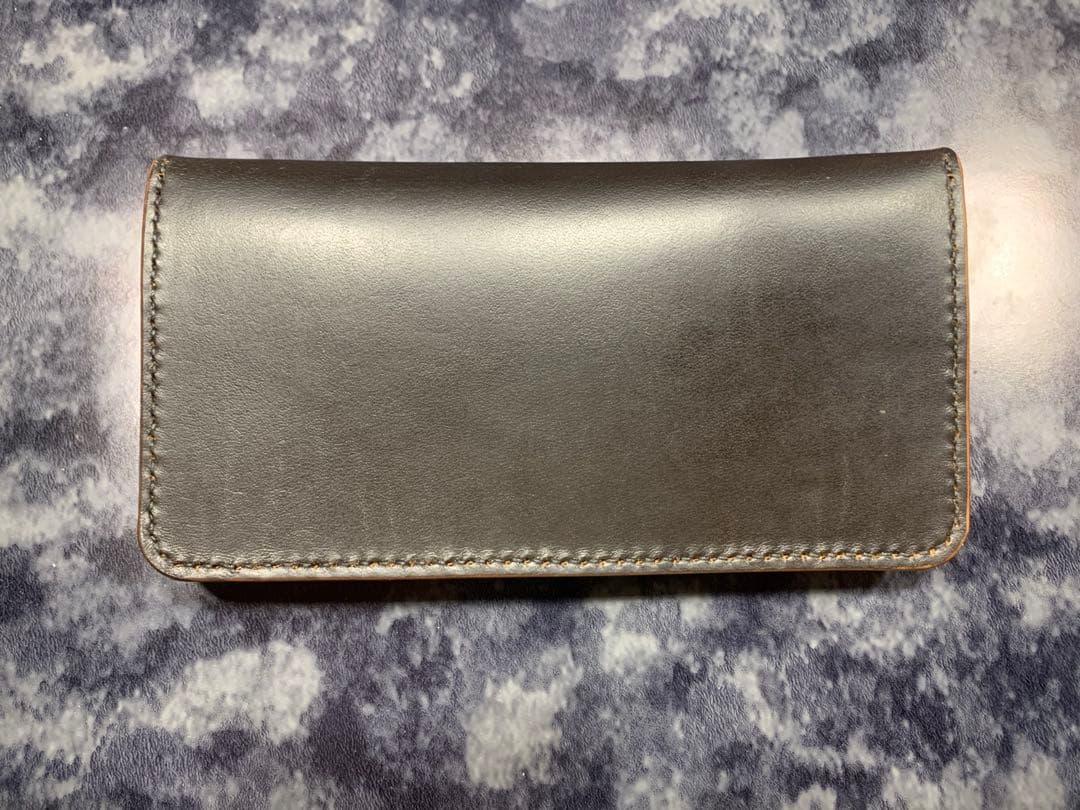 トラッカーウォレット　新喜皮革茶芯ホースバット製　アウトレット品