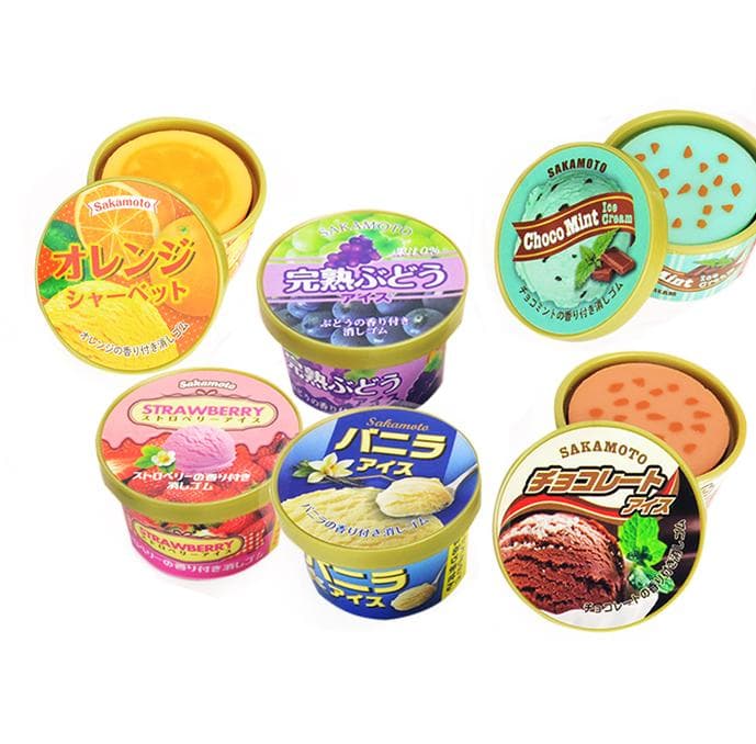 まとめ売り　カップアイス消しゴム　1箱BOX付きセット（42個入）まとめ売り