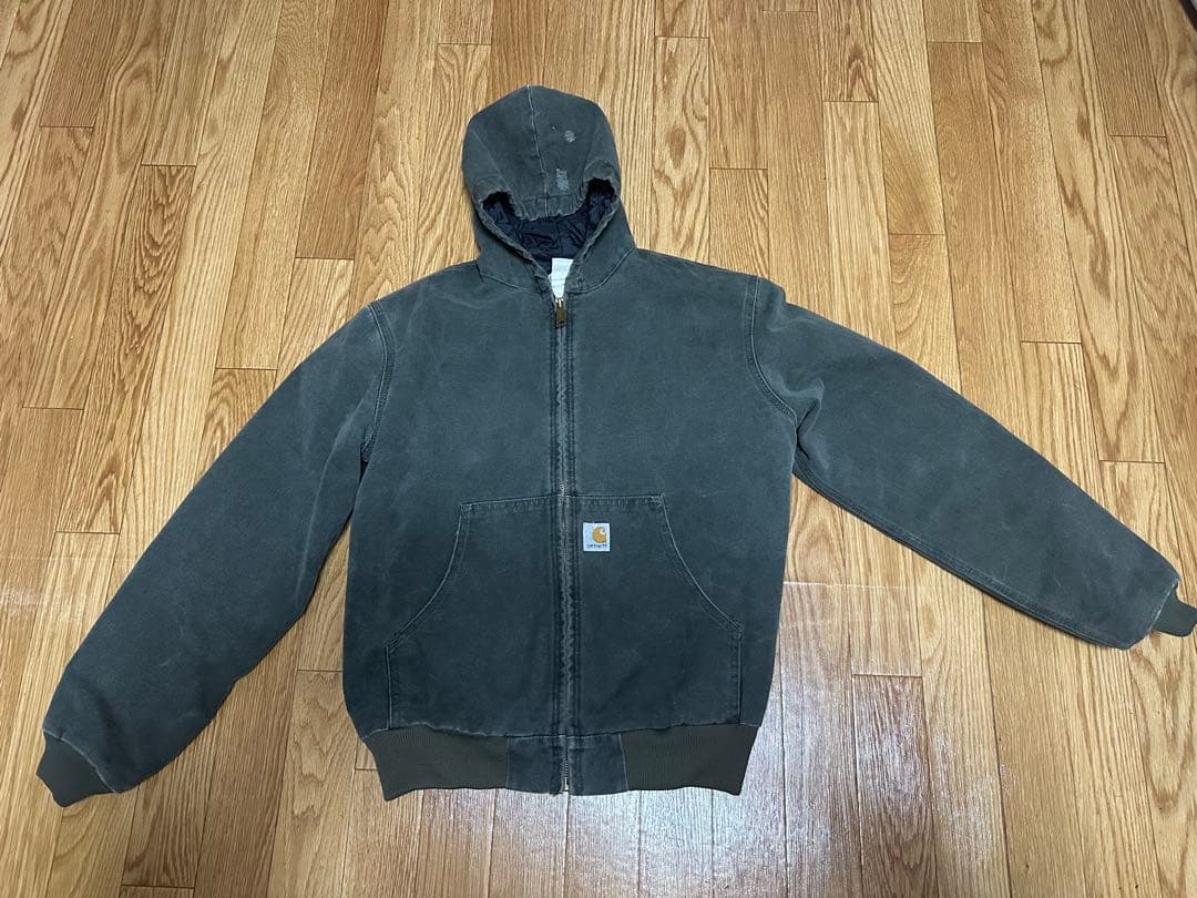 Carhartt アクティブジャケットグリーン　ユースXL(メンズXS〜S相当)