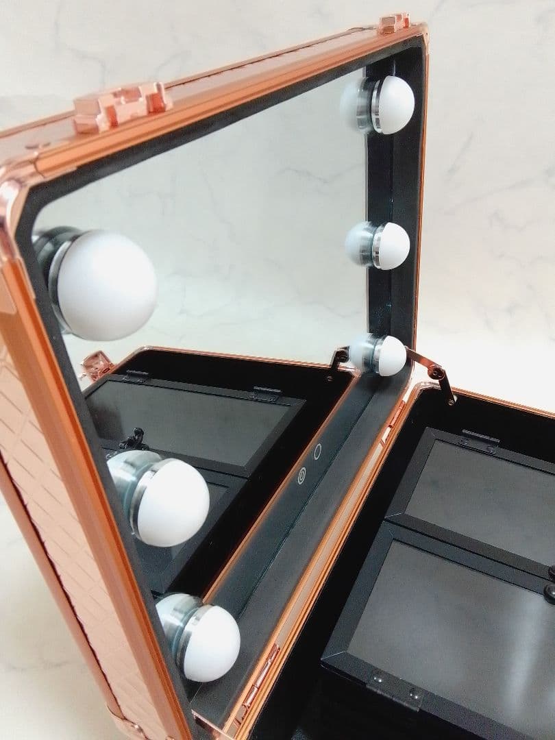 フランフラン ヴァリーズ ハリウッドボックス S メイクボックス コッパー