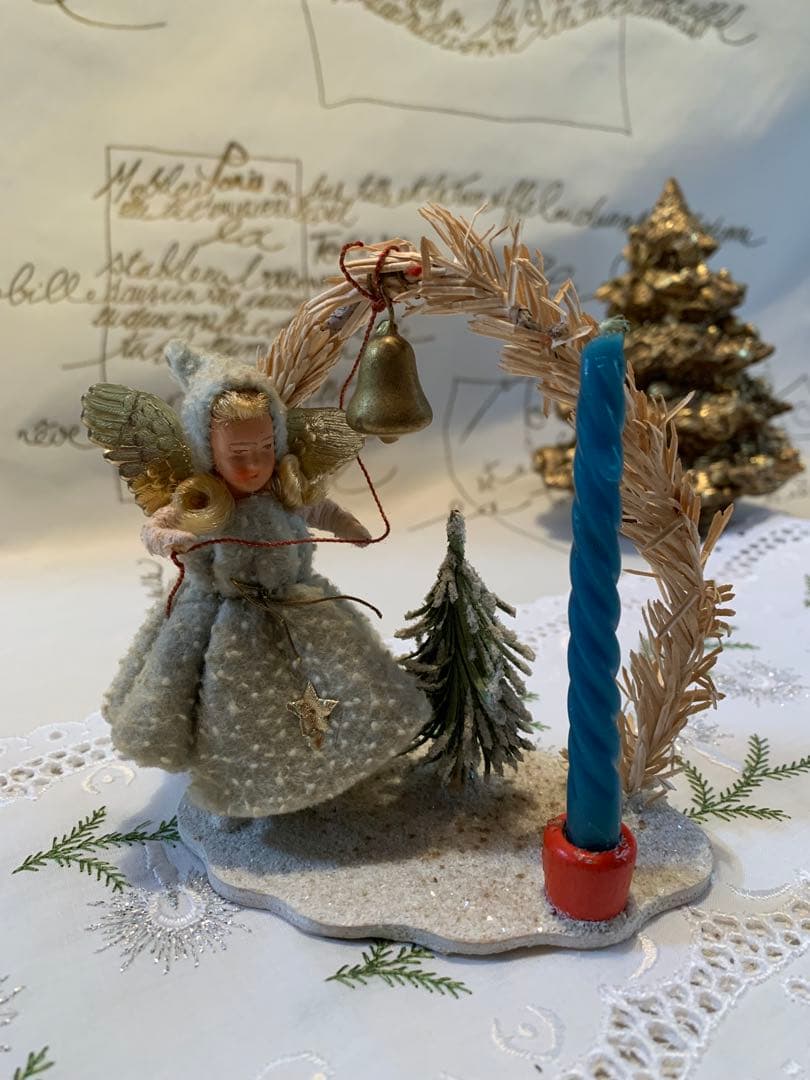 ドイツ製　アンティーク　ビクトリア時代の天使の少女のロウソク立て！雰囲気抜群！