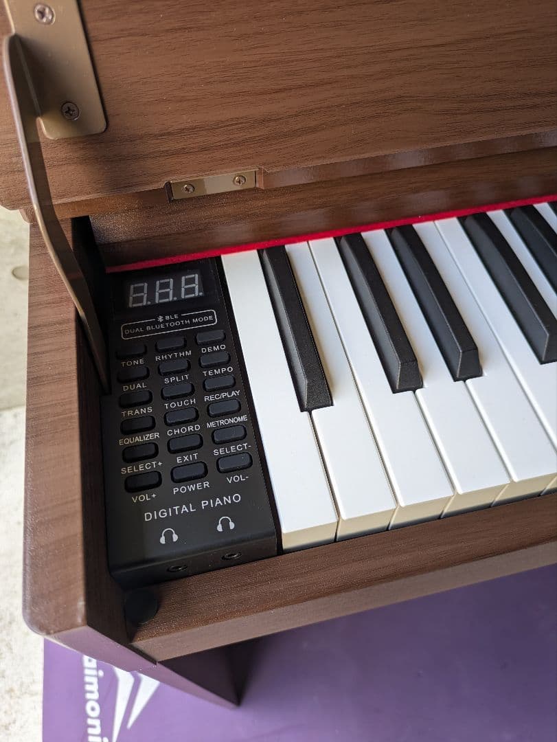 超美品 電子ピアノ BL-8818 88鍵盤 木製 アップライト ペダル付き