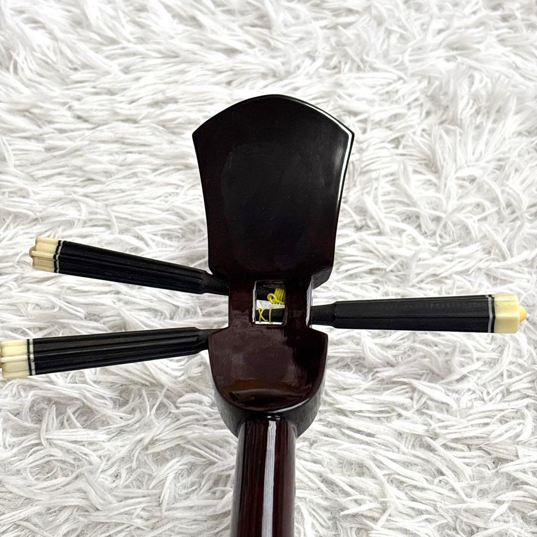 ✨極美品✨沖縄 三線 本蛇革 強化張り 黒塗り棹 ハードケース 爪 本蛇皮