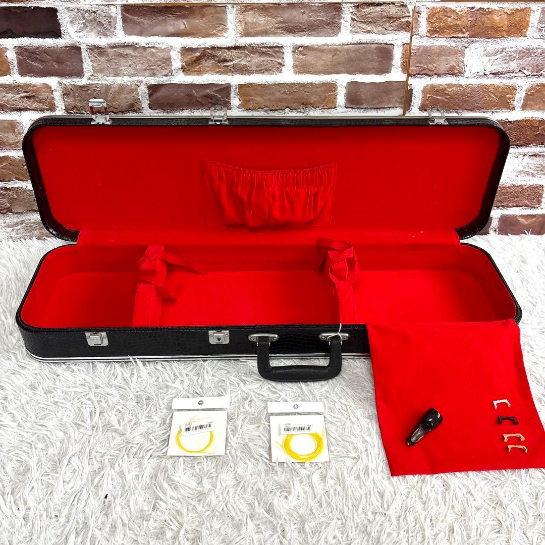 ✨極美品✨沖縄 三線 本蛇革 強化張り 黒塗り棹 ハードケース 爪 本蛇皮