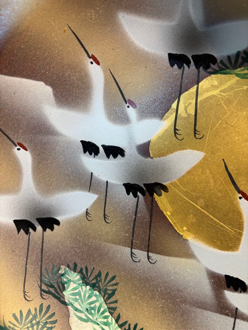 九谷焼 飾皿 九谷焼 飾皿 （皿立付） 伝統工芸(D-428 8)