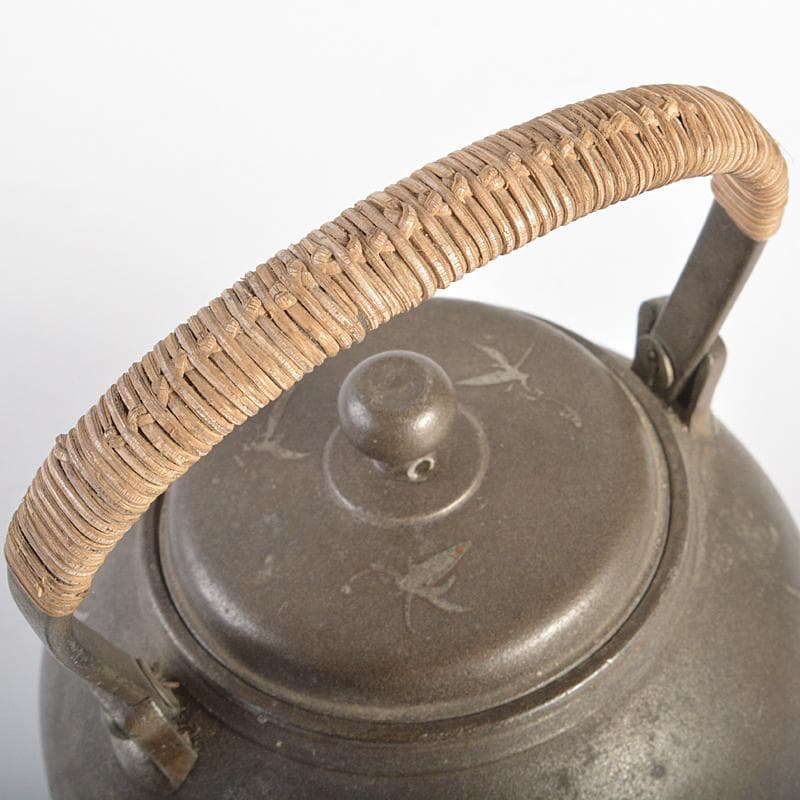 古錫　四君子文　継山造　急須　三越製　茶心壷　茶壷　合計約848g　MR6846