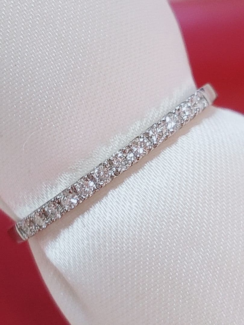 新入荷 未使用 pt950 ダイヤモンド 0.10ct エタニティ リング