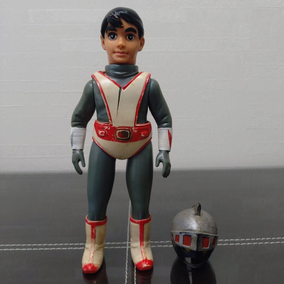 当時物　旧バンダイ　シルバー仮面　面取れ