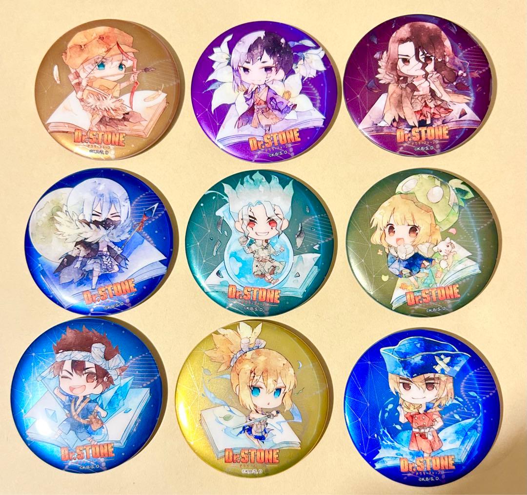 Dr.STONE キャラでるアート メタリック缶バッジ