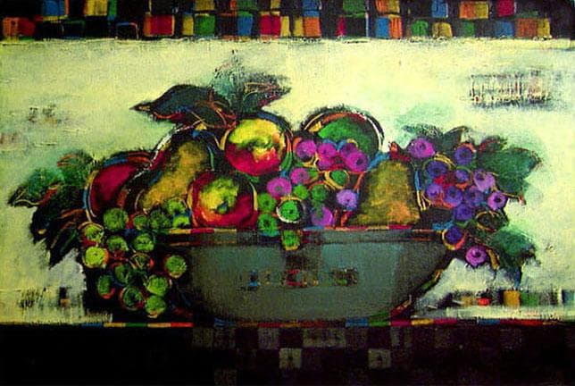 油絵 絵 絵画 インテリア uF6-060904 静物 果物