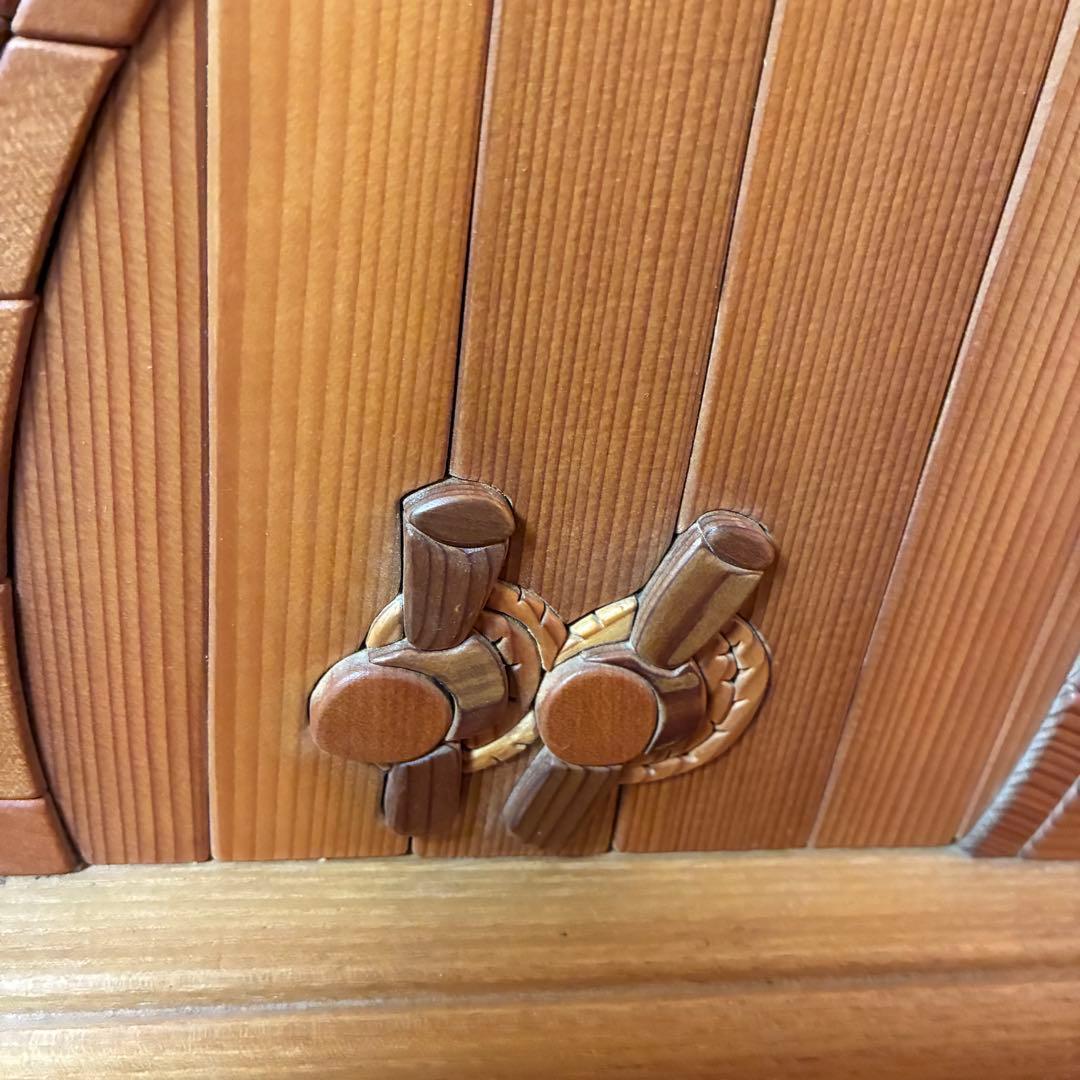 美品 【あさのたかを】木製 組木絵 タイルアート 大型木版画 くま ワインセラー