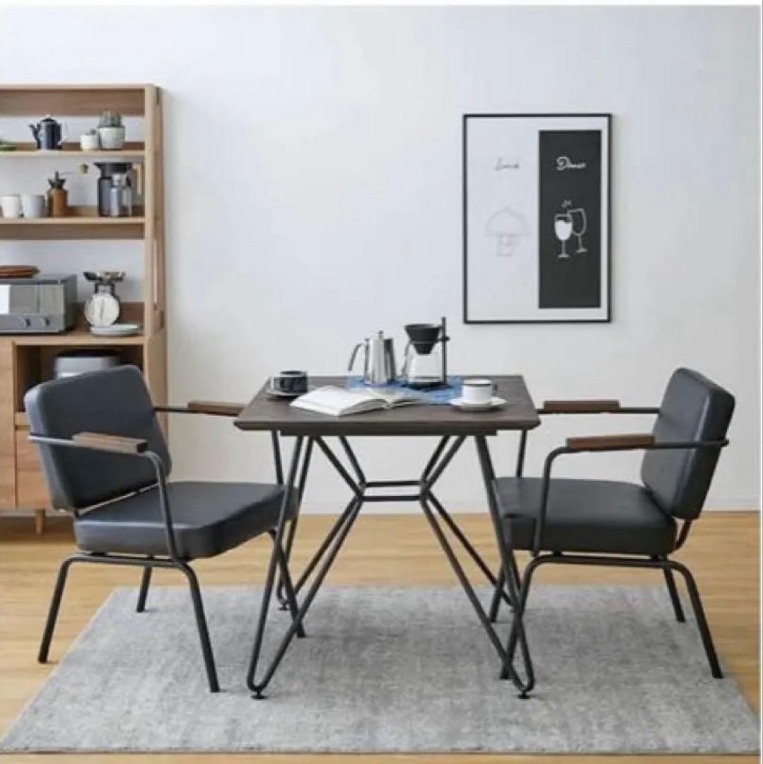 【直接取引限定】 LOWYA 2人掛けダイニングテーブルセット [3点]