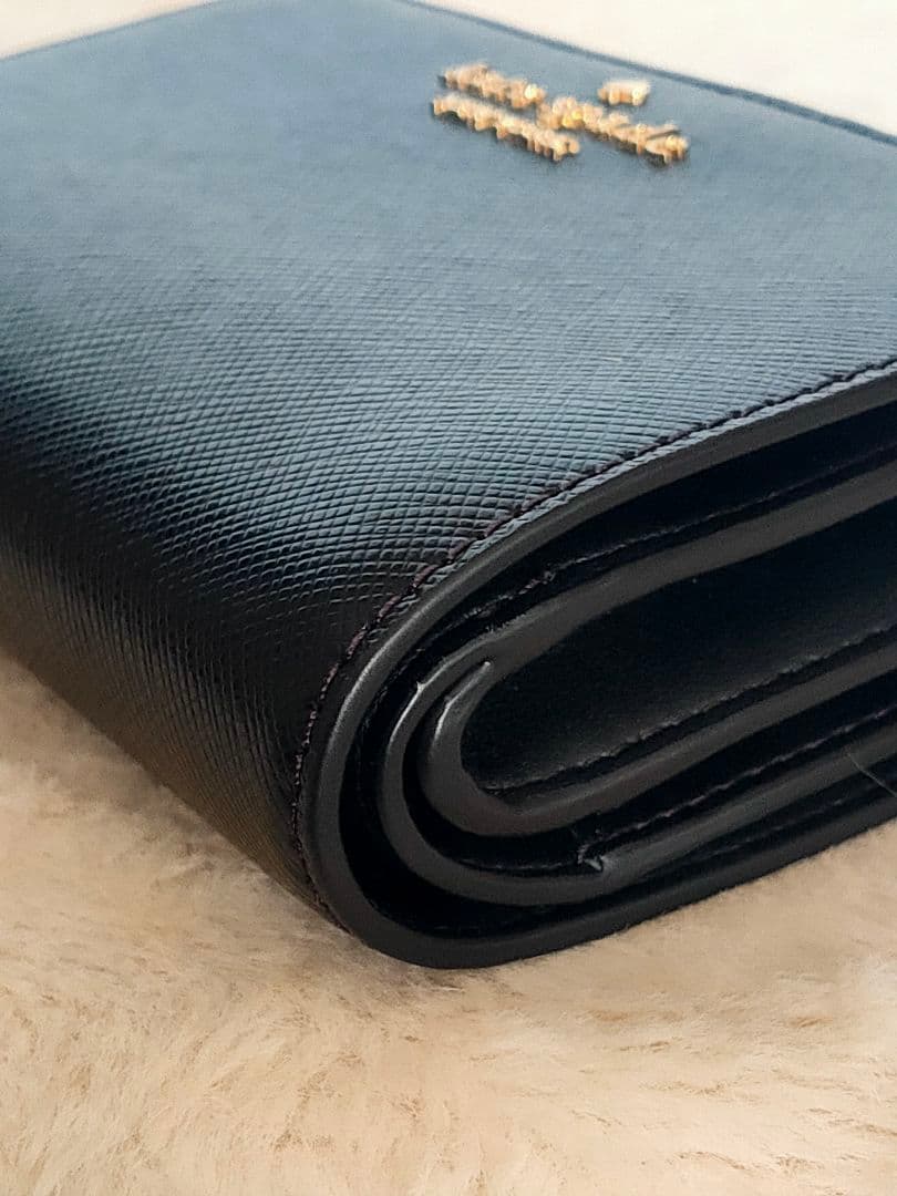 新品未使用 kate spade マディソン 二つ折り財布 L字ジップ ブラック