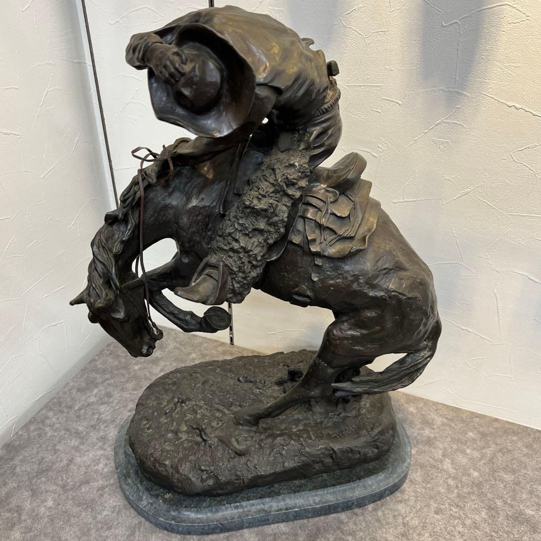 フランス　在銘　ブロンズ　ロデオ　32.2kg 高さ59㎝東な8-0106☆1F