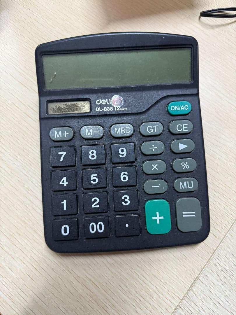 DL-838 電池式計算機 黒