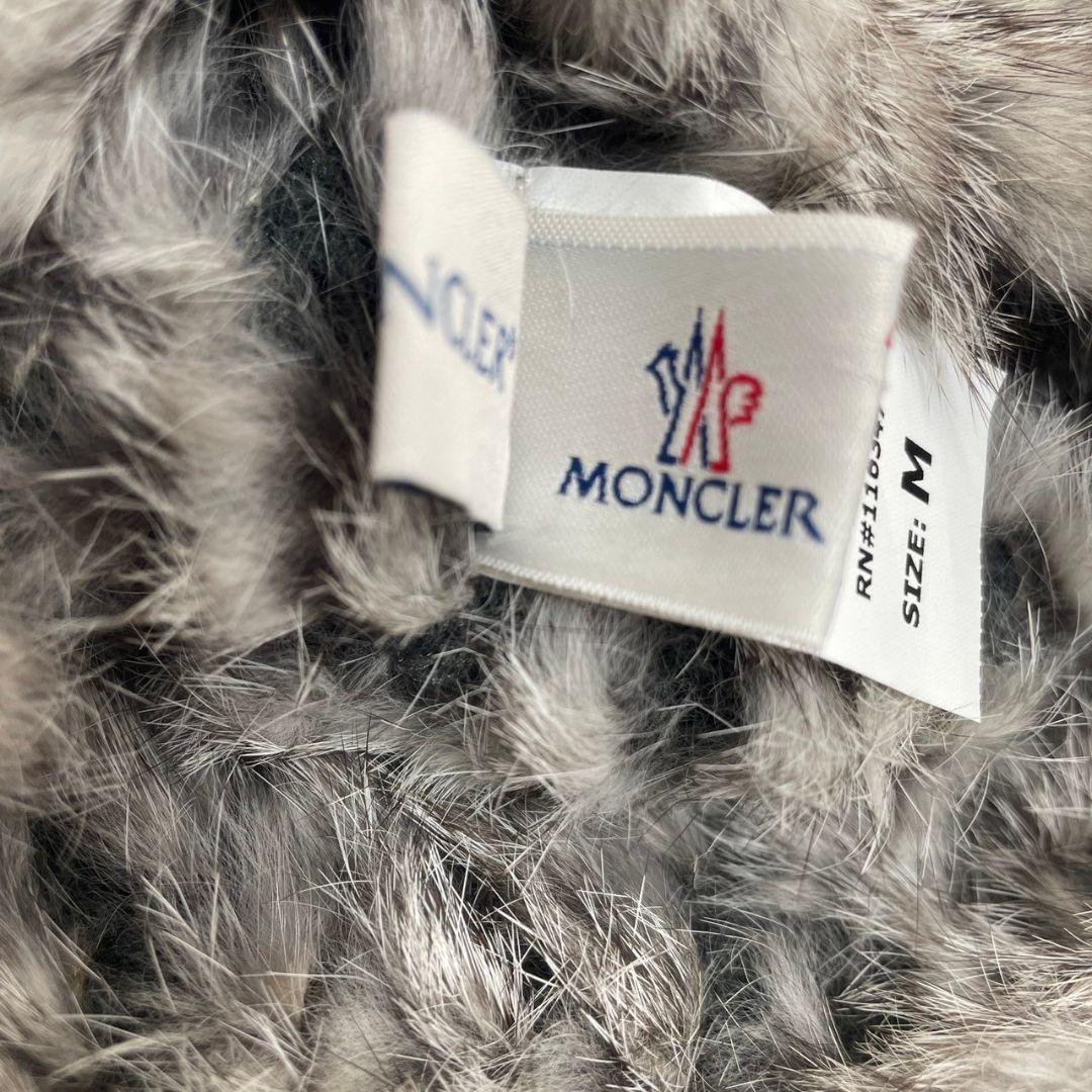 極美品 MONCLER モンクレール ニット帽 ラビットファー レディース