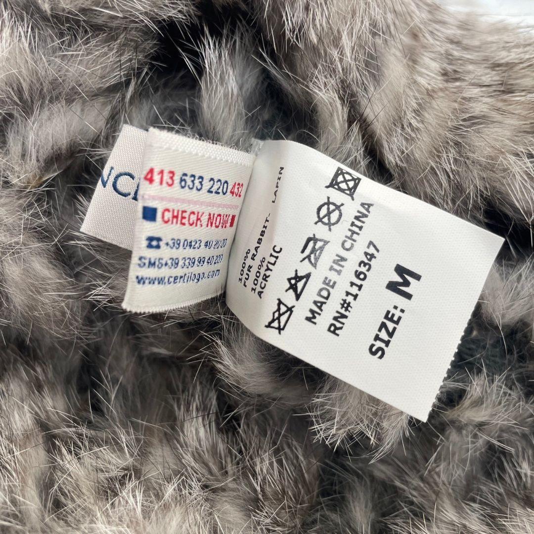 極美品 MONCLER モンクレール ニット帽 ラビットファー レディース