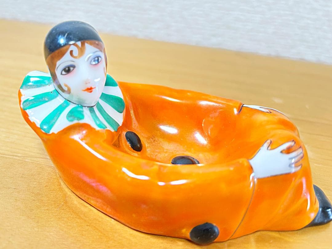 オールドノリタケ ピエロ ピンディッシュ トレイ 小物入 フィギュア デコレディ