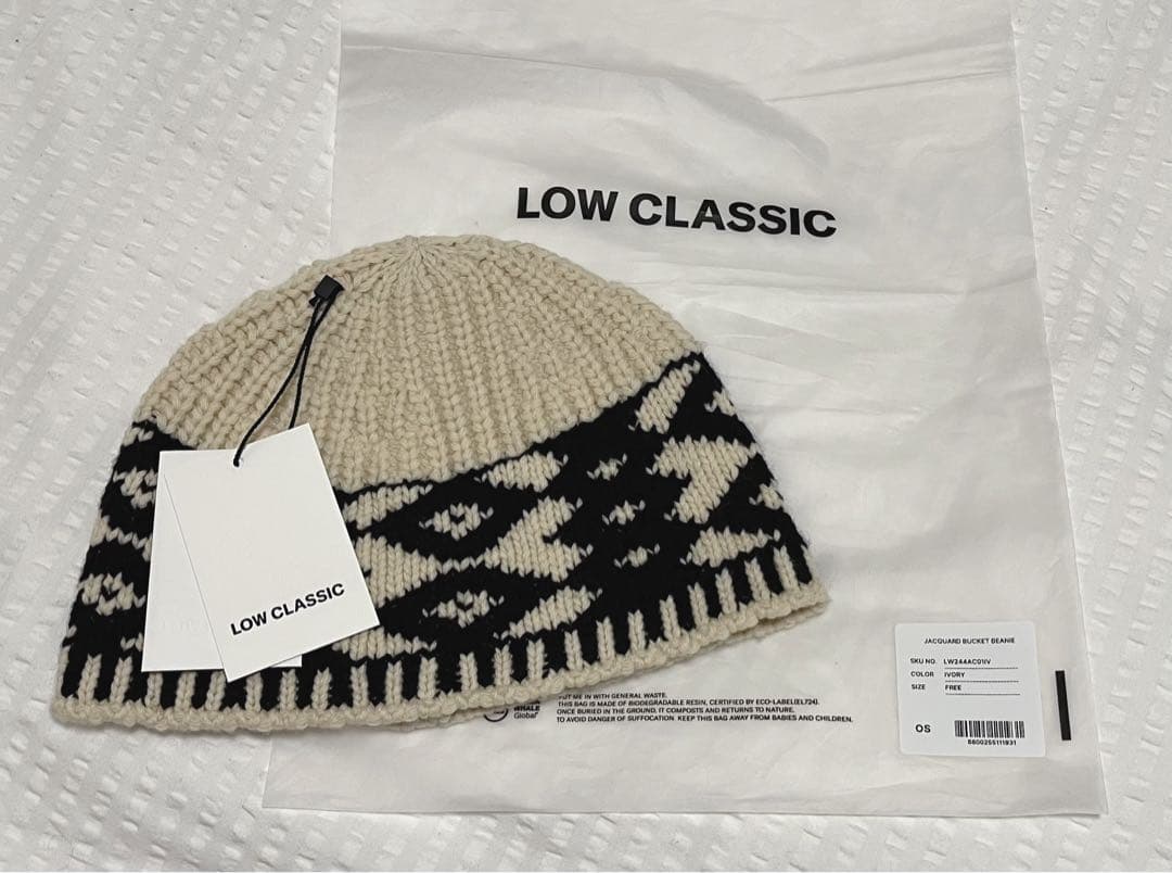 帽子 LOW CLASSIC JACQUARD BUCKET BEANIE