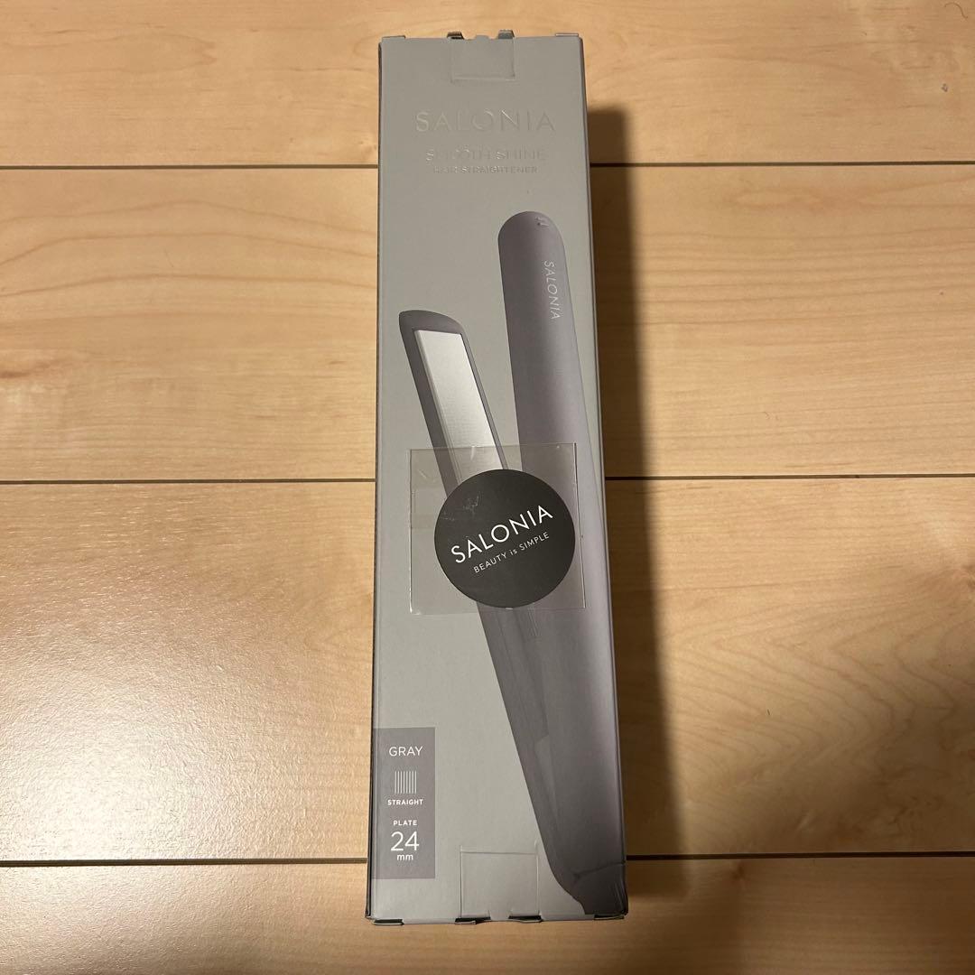 新品未開封 SALONIA スムースシャイン ストレートヘアアイロン グレー