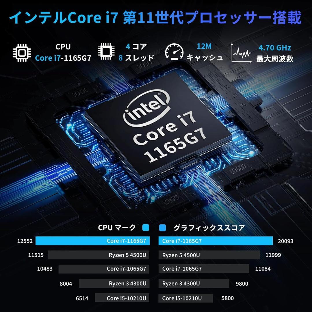 SERYUB Core i7 第11世代Core i7-1165G7ノートPC