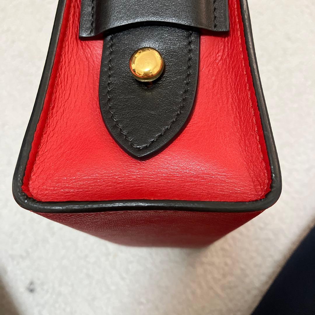 ショルダーバッグ 1BH043 レッド ブラック サフィアーノレザー PRADA