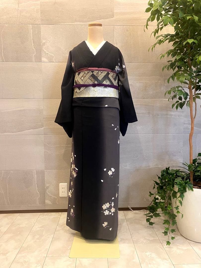 ほーさん　訪問着 月花桜模様　　未使用　袋帯セット